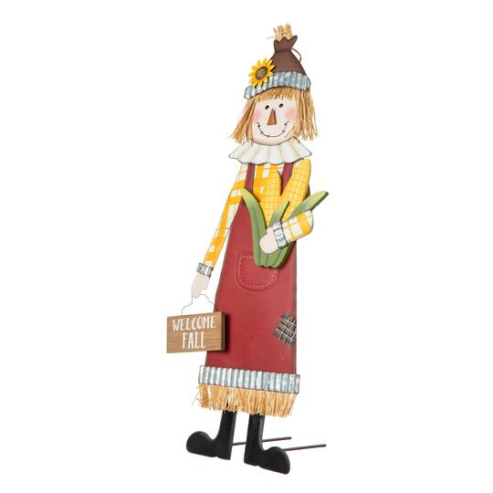 Glitzhome® 37.25" Metal Scarecrow Yard Stake/Standing/Hanging Sign